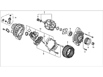 Honda 31100-PEJ-004 Alternator Assembly (Ahga35) (Mitsubishi)