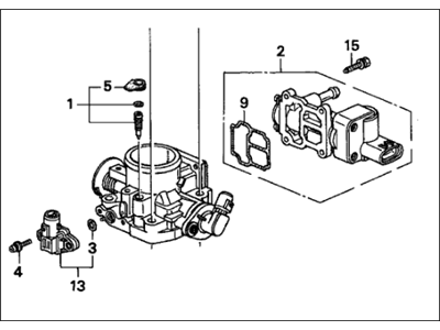 Honda 16400-P2E-A01 Body Assembly, Throttle (Gy06A)