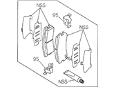 OEM Acura SLX Rear Caliper Pad Kit - 8-97035-266-0