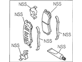 OEM 1997 Honda Passport Pad Kit, Front Caliper - 8-97035-257-1