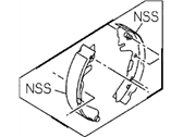 OEM Honda Shoe Kit Brake, Rear - 5-87831-723-1