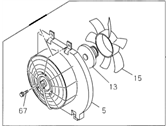 OEM 2002 Honda Passport Motor Assembly, Fan - 8-97143-255-0