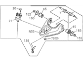 OEM 2002 Honda Passport Arm Upper Control-L - 8-97232-621-1