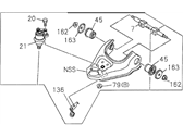 OEM Honda Passport Arm Upper Control-L - 8-97232-621-1