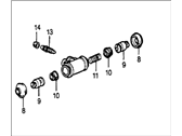 OEM 1984 Honda Accord Cylinder Assembly, Rear Wheel - 43300-671-633