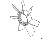 OEM Acura SLX Blade, Cooling Fan - 8-97018-917-0