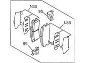 OEM 1998 Honda Passport Pad Kit, Rear Caliper - 8-97131-749-0