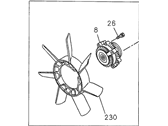 OEM 1994 Honda Passport Fan, Cooling - 8-97045-680-0