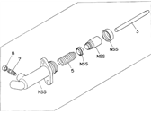 OEM 1996 Honda Passport Cylinder, Slave - 8-97049-161-1