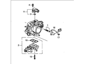 OEM 1998 Honda Accord Throttle Body Sub - 16410-P8A-A02