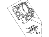 OEM 2008 Honda Accord Throttle Body, Electronic Control (Gmd7B) - 16400-R40-A02