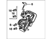 OEM 1994 Honda Civic Lock Assembly, Right Rear Door - 72610-SR4-004