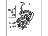 OEM 1995 Honda Civic Lock Assembly, Right Rear Door - 72610-SR4-004