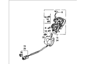 OEM 1994 Honda Civic Lock Assembly, Left Rear Door Power - 72650-SR4-J02