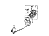 OEM 1992 Honda Civic Lock Assembly, Left Rear Door Power - 72650-SR4-J02