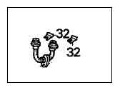 OEM 1997 Honda Accord Hose Set, Rear Brake - 01466-SW3-000