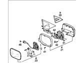 OEM 1997 Honda Accord Mirror Assembly, Driver Side Door (Frost White) (R.C.) - 76250-SV2-A25ZE