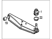 OEM 1985 Honda Accord Arm, Left Front (Lower) - 51360-SA5-506