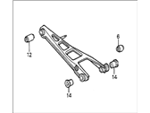 OEM 1986 Honda Prelude Arm, Right Rear (Lower) - 52350-SA5-623