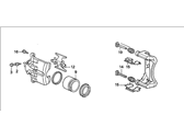 OEM 1997 Honda Odyssey Caliper Sub-Assembly, Left Front - 45019-SM5-000