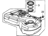 OEM 2011 Honda CR-V Tank, Fuel - 17044-SXS-A30