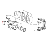 OEM 1996 Honda Civic del Sol Caliper Sub-Assembly, Left Front - 45019-S04-V01