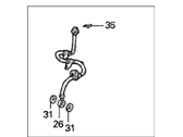 OEM 1994 Honda Civic del Sol Hose Set, Left Front Brake - 01465-SR3-020