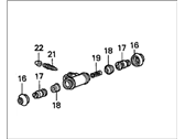 OEM Honda CRX Cylinder Assembly, Left Rear Wheel - 43301-SB2-003