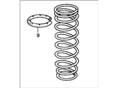 OEM 1989 Honda Civic Spring, Rear (Mitsuboshi Seiko) - 52441-SH3-A04