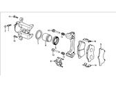 OEM Honda CRX Caliper Assembly, R - 45210-SH2-A02
