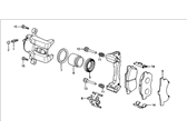 OEM 1991 Honda CRX Caliper Assembly, R - 45210-SH2-A02