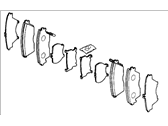 OEM 1991 Honda CRX Pad Set, Front - 45022-SH3-317