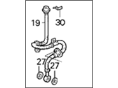 OEM Honda Civic del Sol Hose Set, Left Front Brake - 01465-SS0-010