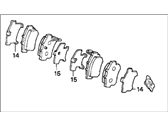 OEM 1997 Honda Prelude Pad Set, Rear - 43022-SV5-305