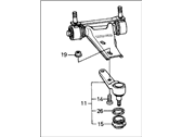 OEM 1989 Honda Prelude Arm Assembly, Right Front (Upper) - 51450-SF1-050