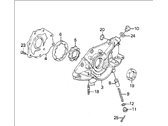 OEM 1990 Honda Prelude Pump Assembly, Oil - 15100-PK1-660