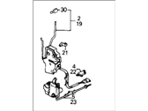 OEM 1990 Honda Prelude Lock Assembly, Passenger Side Passive Door Power - 72110-SF1-A11