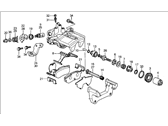 OEM 1989 Honda Prelude Caliper Assembly, Right Rear (9Clp-13S) (Nissin) - 43210-SF1-043