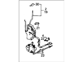 OEM 1989 Honda Prelude Lock Assembly, Driver Side Passive Door Power - 72150-SF1-A11