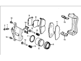 OEM 1990 Honda Prelude Caliper Assembly, Passenger Side (17Cl-14Vn) - 45210-SE0-G12