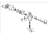 OEM 1995 Honda Civic Pump Sub-Assembly, Power Steering - 56110-P02-A02