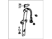 OEM 1988 Honda Civic Regulator, Right Rear Door - 72710-SH4-003