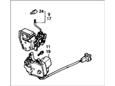 OEM 1991 Honda Civic Lock Assembly, Right Rear Door Power (Mitsui Kinzoku) - 72610-SH4-A11