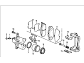 OEM 1990 Honda Prelude Caliper Assembly, Driver Side (17Cl-14Vn) (Nissin) - 45230-SK7-003