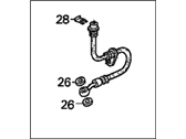 OEM 1998 Honda Prelude Hose Set, Right Rear Brake - 01466-S30-000