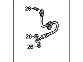 OEM 1999 Honda Prelude Hose Set, Right Rear Brake - 01466-S30-000