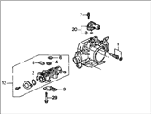 OEM Honda Prelude Body Assembly, Throttle (Gr60B) - 16400-P5M-A01