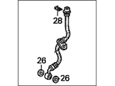 OEM 1998 Honda Prelude Hose Set, Right Front Brake - 01464-S30-000