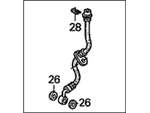 OEM 1997 Honda Prelude Hose Set, Right Front Brake - 01464-S30-000