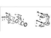 OEM Honda Prelude Caliper Sub-Assembly, Left Front (Reman) - 06453-SW5-505RM